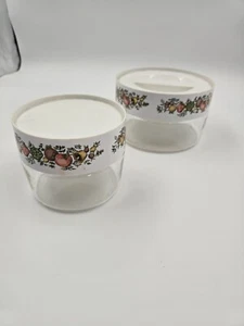 Pyrex See and Store Spice of Life Glass Food Storage Container Jars Set of 2 - Picture 1 of 13