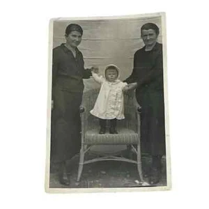 Postcard RPPC Two Women Posing With Child B646 - Picture 1 of 2