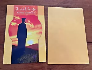 Male Graduate Viewing Sunrise Graduation American Greetings w/envelope NEW ๐บ๐ธ - Picture 1 of 2