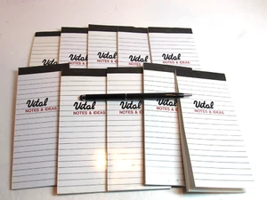 Vital Pocket Notebook Refills Memo 10 Pack 2 6/8” x 6” Unlined+Free Metal Pen - Picture 1 of 4