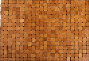 Dicunoy Bamboo Bath Mat, Bathroom Shower Rug, Wooden 23.6" x 16", Brown  - Picture 1 of 6