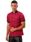 Men Classic Chef Jacket Professional Workwear Restaurant Kitchen Cooking Uniform