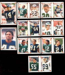 1987 Chargers Sticker Set DAN FOUTS KELLEN WINSLOW WES CHANDLER LEE WILLIAMS - Picture 1 of 1