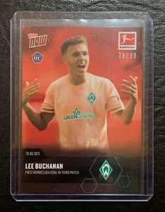 2022-23 Topps NOW Bundesliga #24 | LEE BUCHANAN | RC Rookie Card | RED 78/99 !!! - Picture 1 of 3