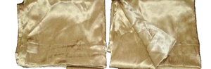 CROSCILL MYSTIC HILTON LIGHT GOLD RIBBED SATIN (2P) PANELS CURTAINS 52X84 SET - Picture 1 of 4