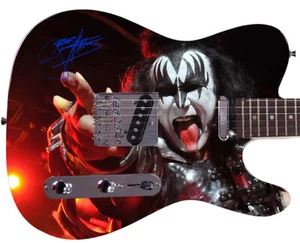 Gene Simmons Autographed Photo Guitar Concert Face - Picture 1 of 3