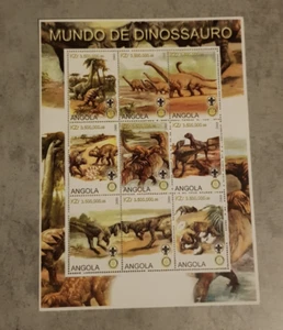 ANGOLA -2000-DINOSAURS PREHISTORIC ANIMALS-SCOUTING ROTARY INTERNAT-M/SHEET MNH - Picture 1 of 1