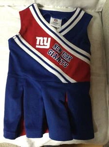 New York NY Giants NFL Cheerleader Jersey Vestito BAMBINO (2-2T) - Foto 1 di 18