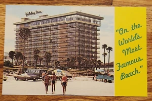 Tarjeta postal Holiday Inn Hotel Daytona Beach Florida PC años 70 sin usar Dexter Press - Imagen 1 de 1