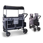 W4 Original Quad Stroller Wagon Featuring 4 High Face-To-Face Seats with 5-Point