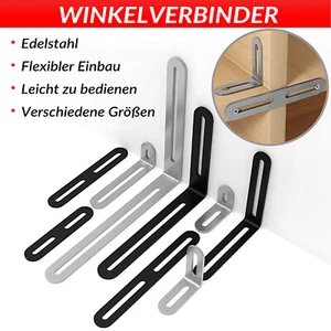 Edelstahl Winkelverbinder Langloch Winkel Langlochwinkel Verbinder Holzverbinder - Picture 1 of 58