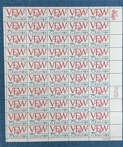 Scott #1525, 10c VFW Veterans, Mint sheet/50, LR #34999, MNH (R14-54) - Picture 1 of 1