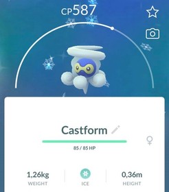 - Shiny Castform Snowy - P T C - 20k stardust - Please see description