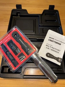 Craftsman Air Multi-Ratchet 875.199000 W/Case w/ 4pc 3/8, 1/2, 1/4 Hx 3/8 Wobble - Picture 1 of 6