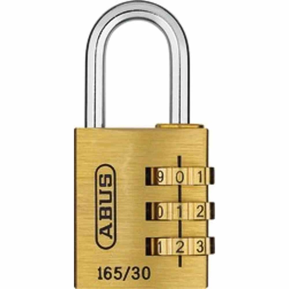 ABUS Zahlenschloß Messing 165/30 mm mit verstellbarem Code  1024 8338 - Bild 1 von 1