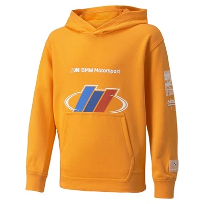 PUMA Bmw Mms Street Pullover Hoodie Youth Boys Orange Casual Outerwear 531263-05 - Image 1 of 2