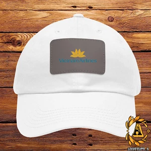 Cappello papà logo Vietnam Airlines con toppa in pelle nero/bianco - Foto 1 di 6