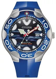 Citizen Men's Promaster Sea Dive Eco-Drive Blue Orca Date Watch 46MM BN0238-02L - Picture 1 of 4