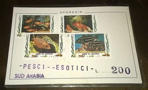 Francobolli/Stamps/Sud Arabia/Pesci Esotici/Eporedia Pz.4 - Picture 1 of 1