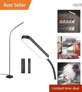 LED Floor Lamp Metal 69" Adjustable Gooseneck Brightness Remote Control Reading - Picture 1 of 10