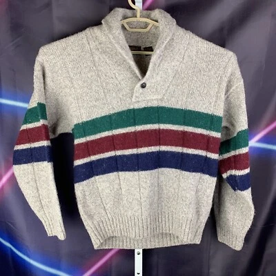 Vtg Eddie Bauer Striped Wool Heavy 90s Sweater Men’s Medium Sweater 95% Wool - Image 1 of 4