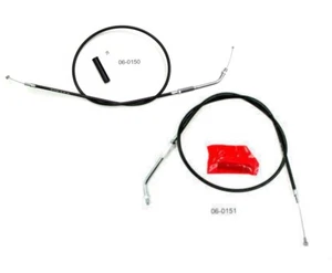 HARLEY Throttle Cables 88-89 FLSTS Black 34.9" 45 Bend MP 06-0150 / 06-0151 - Picture 1 of 1