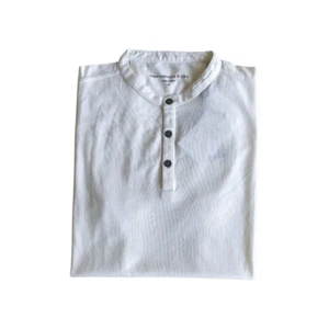 John Varvatos Duke Henley T shirt Optic White S $109 WORLDWIDE SHIPPING FTP 0507 - Picture 1 of 10