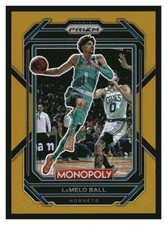 2022-23 Panini Prizm Monopoly LaMelo Ball Gold Prizm 01/49 Hornets #10