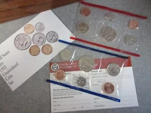 1992 United States 10-Coin Mint Uncirculated Coin Set : BUY-IT-NOW - Picture 1 of 5