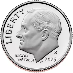 2025 S *SILVER PROOF* Roosevelt 10c Dime 99.9% Silver U.S. Mint Coin - Picture 1 of 2