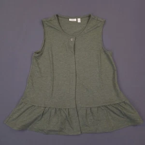 Logo Lounge by Lori Goldstein Cover Up Weste XS Shirt Taschen Flare Druckknopf - Bild 1 von 13