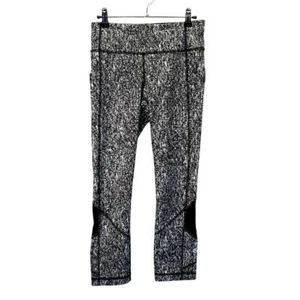 Lululemon Pace Rival Crop 22" Black and White Size 4 - Picture 1 of 14