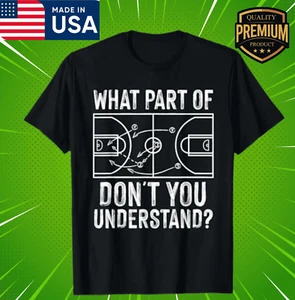 Funny Basketball Coach Design Men Women Ball Game Trainers gift Unisex T-Shirt - Picture 1 of 5