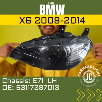 for BMW X6 Headlight，chassis：E71（2008-2014)-NEW，Left side，63117287013 Foto 1 de 4