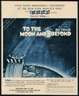 1964 New York Weltausstellung zum Mond und darüber hinaus Cinerama Film Vintage Druckanzeige
