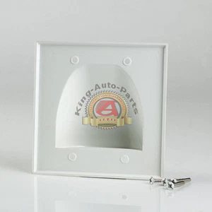 Double Gang Bulk Cable Wall Plate White 1 pcs Free Shipping - Picture 1 of 3