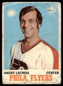 1970-71 O-Pee-Chee **C** Andre Lacroix Philadelphia Flyers #84