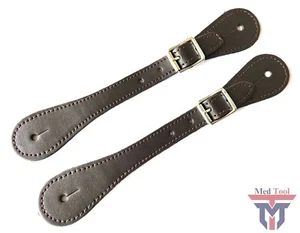 Spur Straps 2 pcs Western Spur Belt for Horse Riding, Equestrian Sports (Brown) - Picture 1 of 3