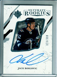  2017-18 Ultimate Collection #58 Jack Roslovic RC AUTO /399 - Winnipeg Jets