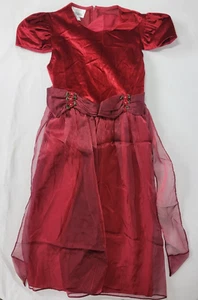 Bonnie Jean Girl's Dress Holiday Party NEW Size 16 Cap Sleeve Velvet Nylon - Picture 1 of 6