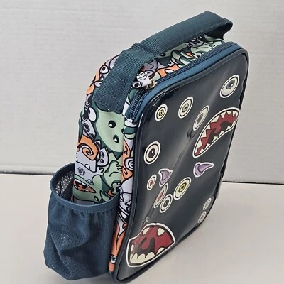 Kids Insulated Lunch Bag Fit And Fresh Monsters Aliens 9.5x7.5 Handle School - Image 1 of 4
