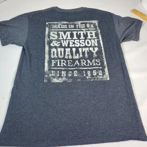 Smith & Wesson Grey Quality Firearms Made in the U.S. Graphic Print Tee Medium - Picture 1 of 6