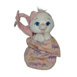 DISNEY PARKS BABIES ARISTOCATS MARIE PLUSH WHITE CAT KITTEN BLANKET POUCH 12" - Picture 1 of 6