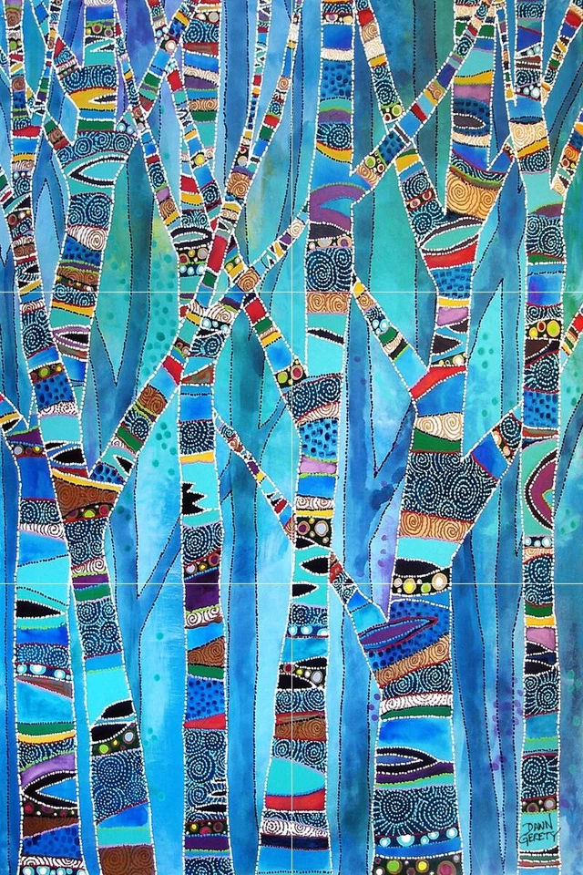 Mural Azulejo Salpicadero Cerámico Bosque Cocina/Baño/Salón - Todo Uno Foto 1 de 1