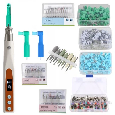 Pieza de mano profila de higiene dental inalámbrica + 2 ángulos / fresas tazas pulido ns Foto 1 de 4