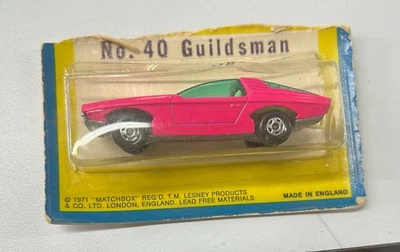 1971 MATCHBOX NO. 40 GUILDSMAN PINK - SEALED IN CUT BLISTER - Image 1 of 4