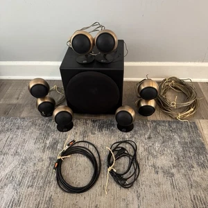 8 Orb Audio Speakers + desk stands + Orb Super Eight powered subwoofer Bronze - Picture 1 of 10