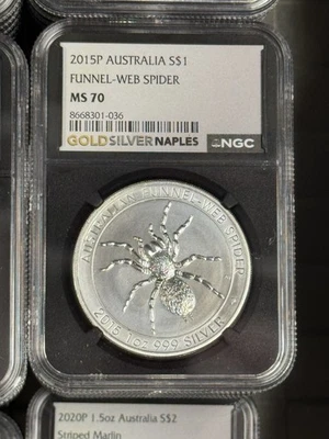 2015P AUSTRALIA S$ 1FUNNEL-WEB SPIDERMS 70 - Image 1 of 2