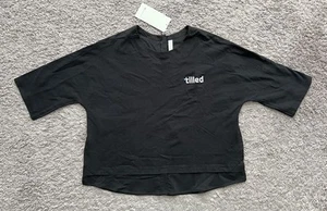 NEW Lululemon Live to Layer Top Women's Sz 8 Black 3/4 Sleeve Relaxed Fit Tilled - Picture 1 of 20
