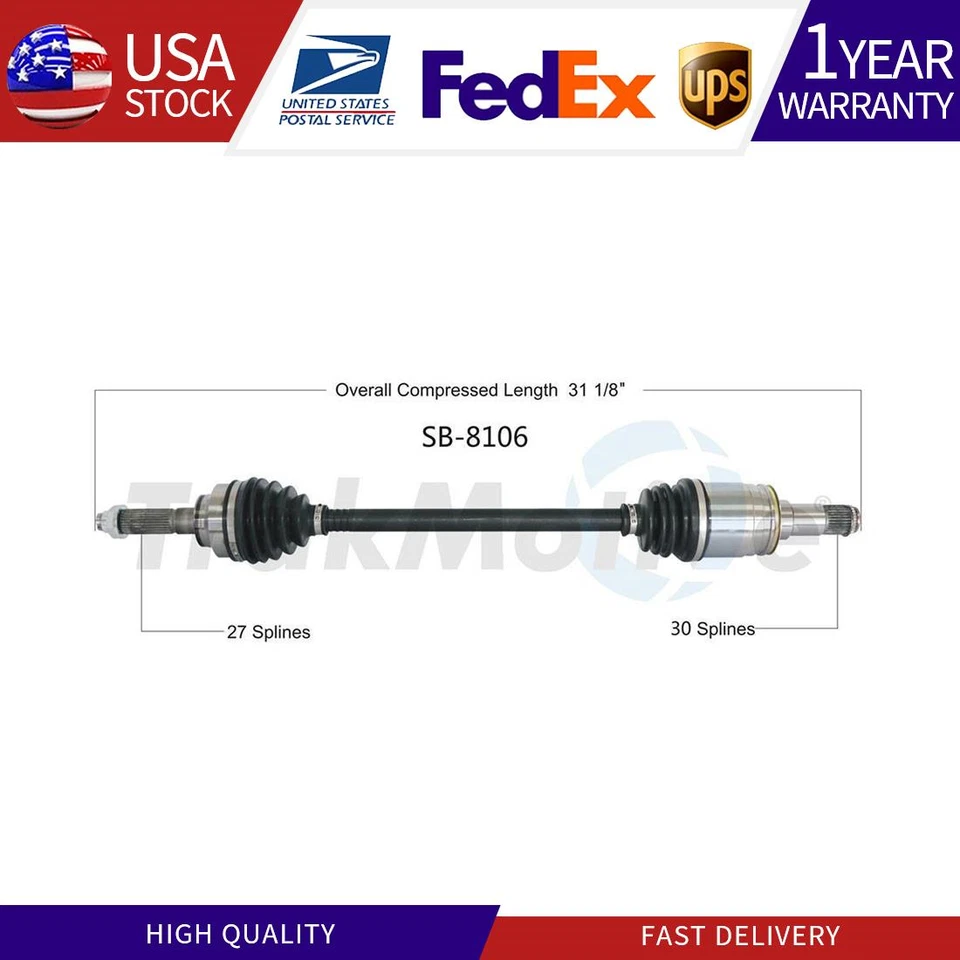 Eje CV trasero izquierdo medio eje junta CV para Subaru BRZ 2017 2016 2015 2014 2013 Foto 1 de 3